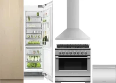 5 Piece Package Includes Refrigerator, Freezer, Range, Hood And Dishwasher